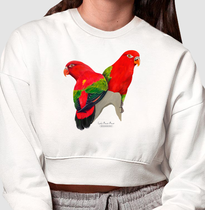 Love Friends - Loris Amor Amor - Moletom Cropped