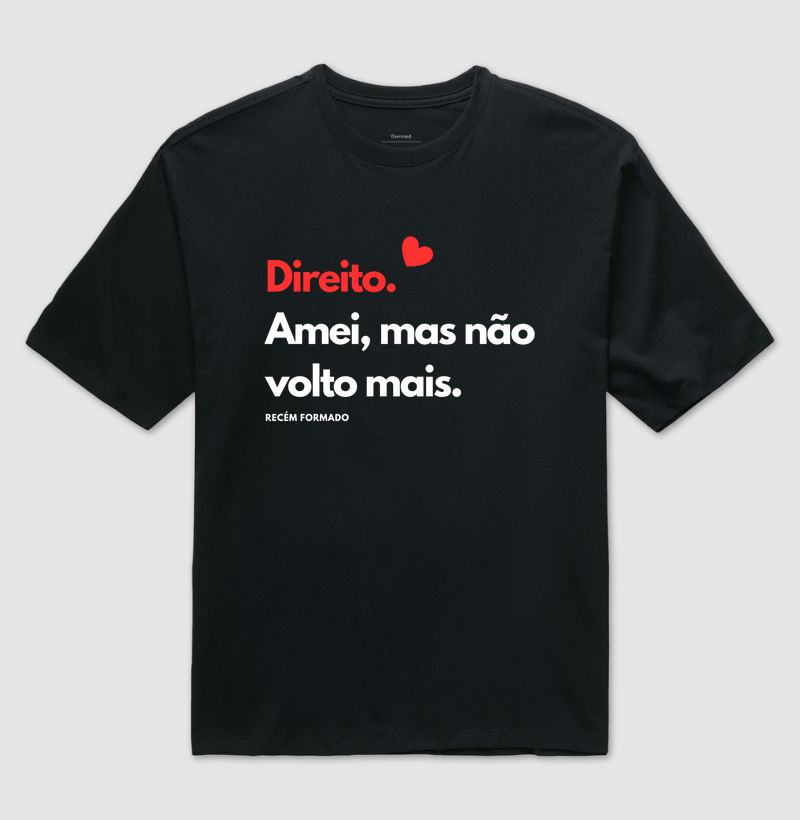 Camiseta Oversized Direito em Algodão