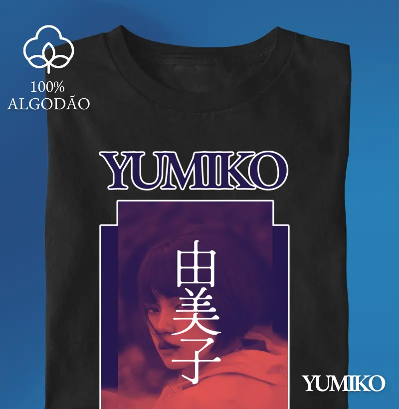 Tshirt em Algodão com Estampa Yumiko - Vermelho