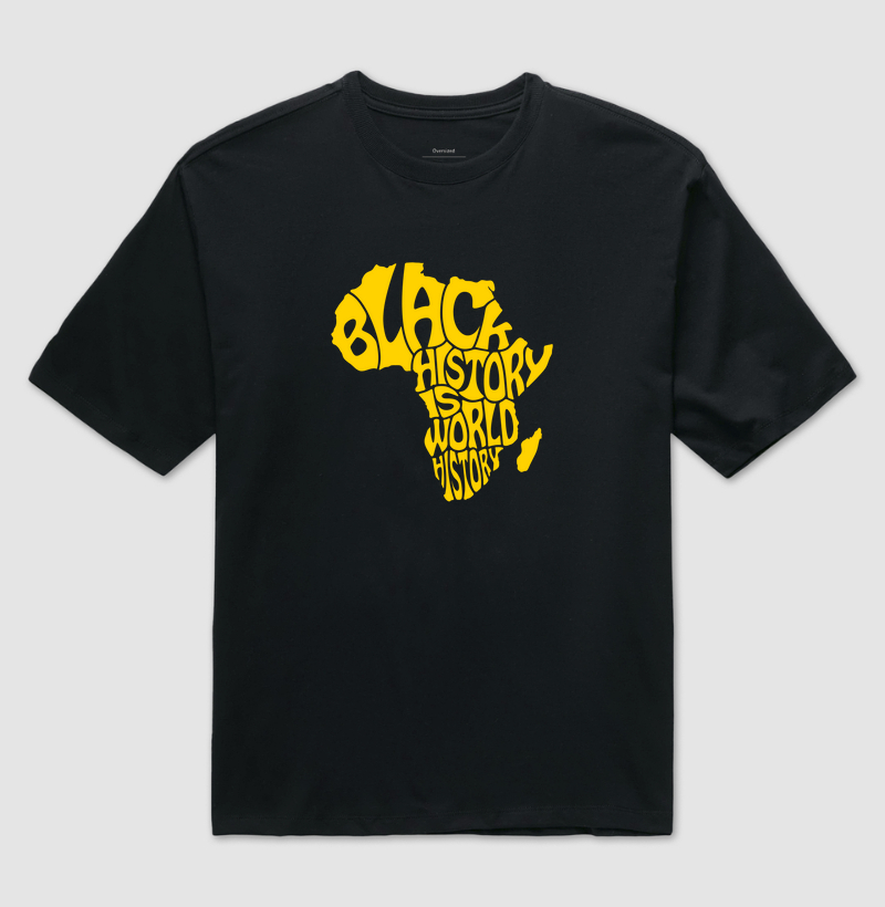 Camiseta Animalis Mapa Black History 100% Algodão