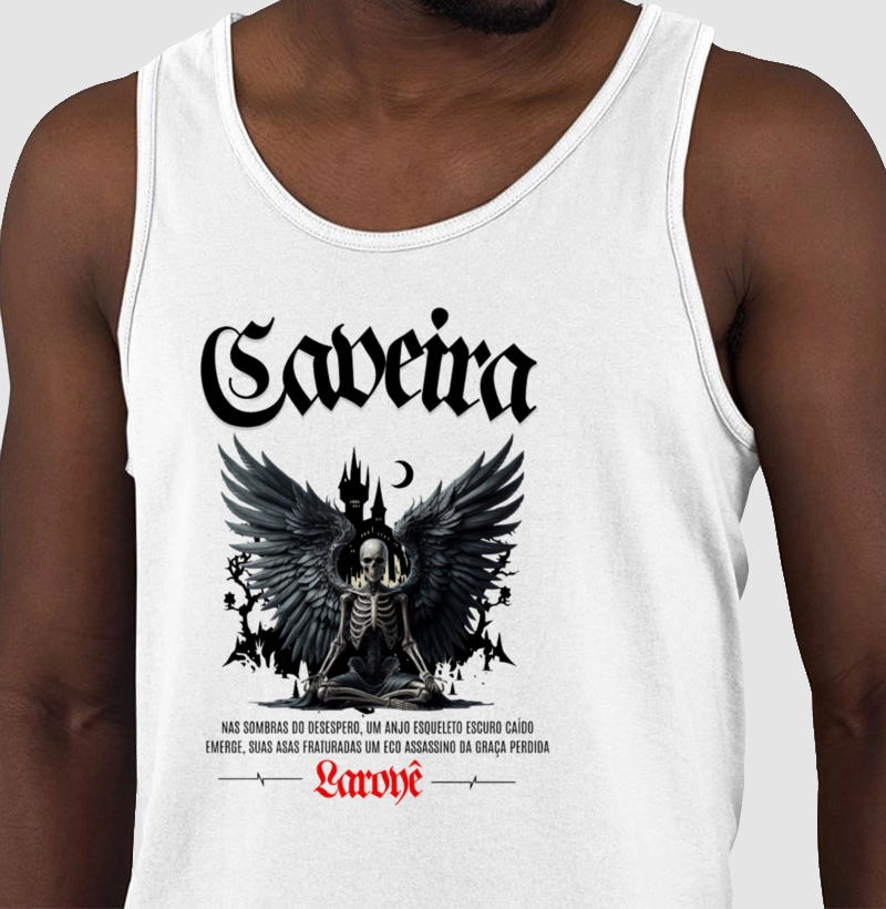 Camiseta Regata 100% Algodão - Caveira