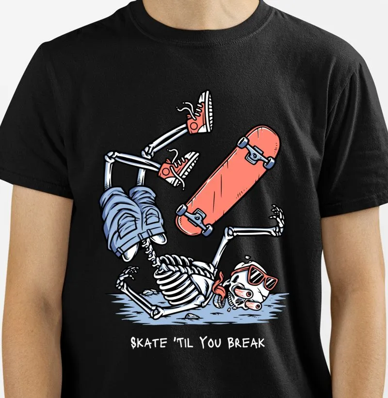 Camiseta - Esqueleto Skatista