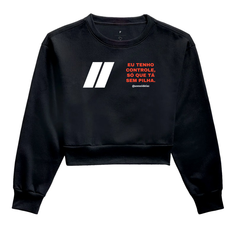 Moletom Cropped Tenho Controle