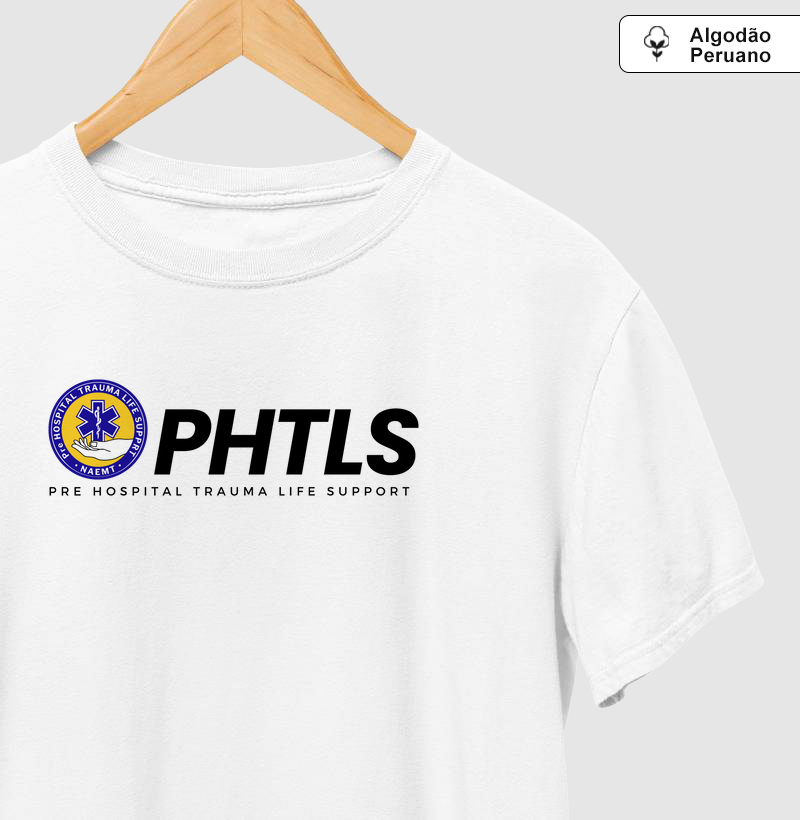 Camiseta Algodão Peruano – Logo PHTLS + Escrita