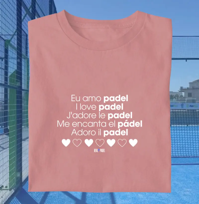 Eu amo padel - idiomas
