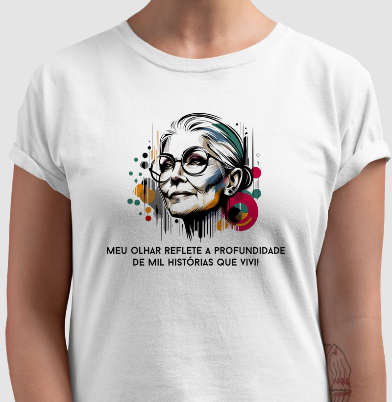 Meu olhar reflete a profundidade das minhas histórias