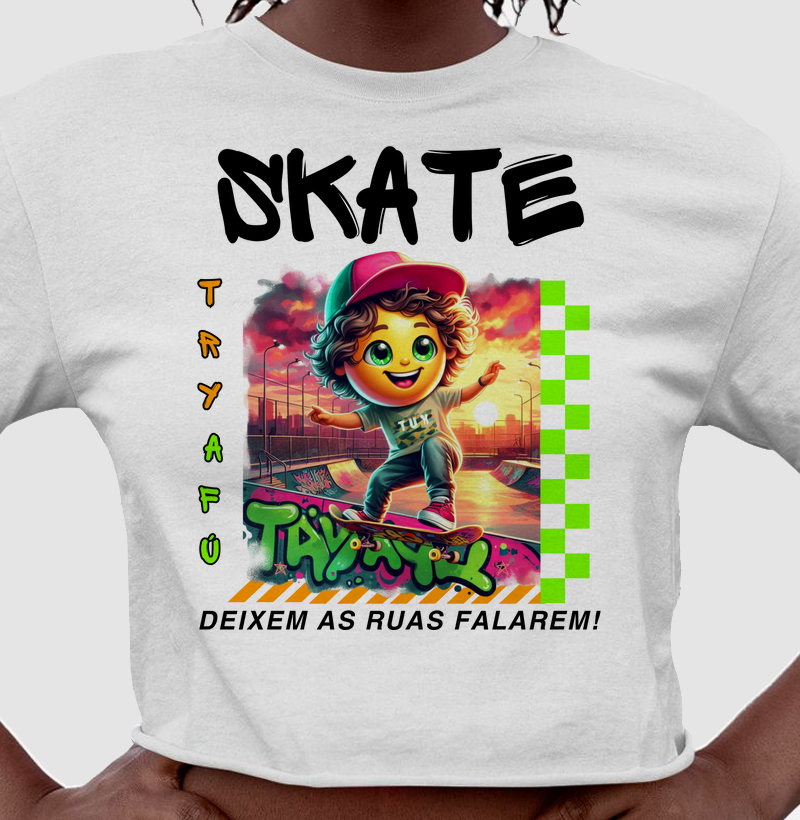 🔥✨ Cropped Algodão Premium Estampa Exclusiva Try Afú - "Deixem as Ruas Falarem" - Estilo e Atitude nas Ruas! ✨🔥