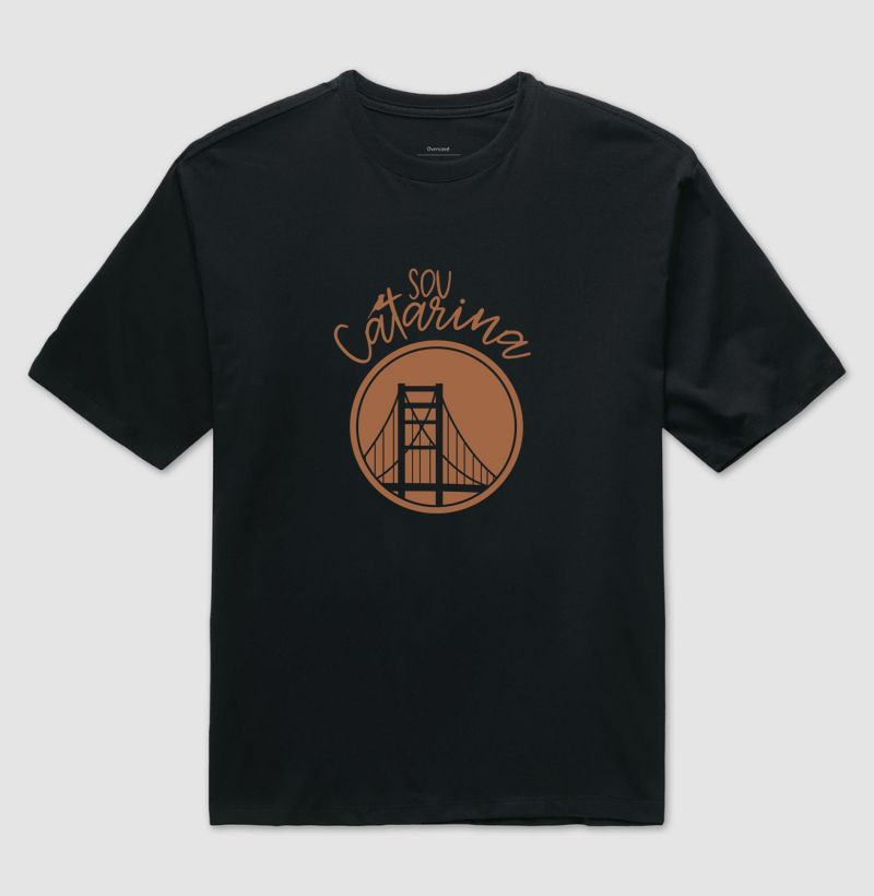 CAMISETA OVERSIZE SOU CATARINA CARAMELO UNISSEX