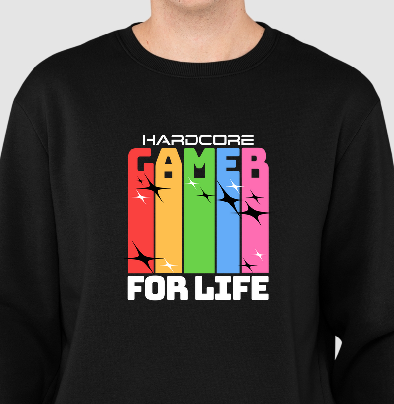 Suéter Moletom Slim Hardcore Gamer For Life