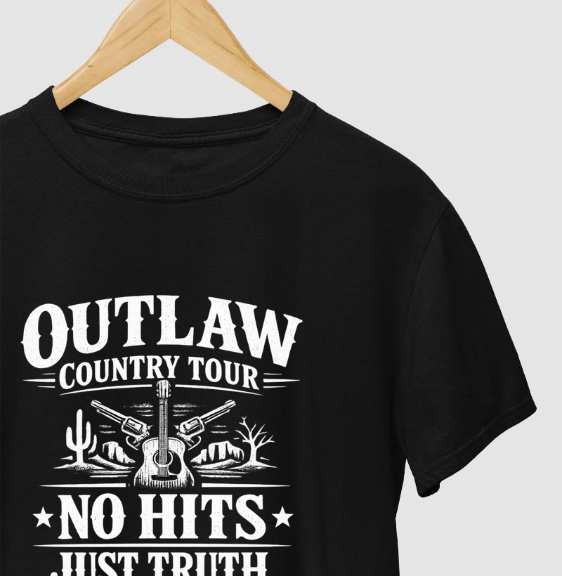 Camiseta Texas Outlaw – Built on Dust & Honest Songs