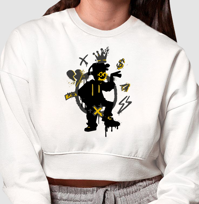 Urbano em Evidência: Moletom Cropped - Viva a Arte das Ruas