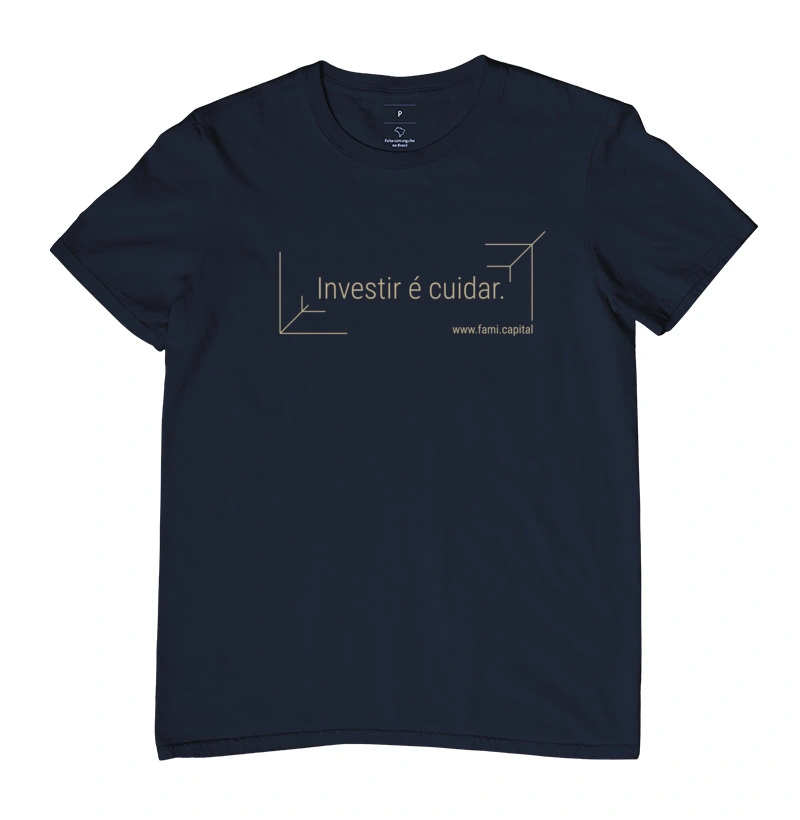 INVESTIR É CUIDAR - MASCULINA - AZUL