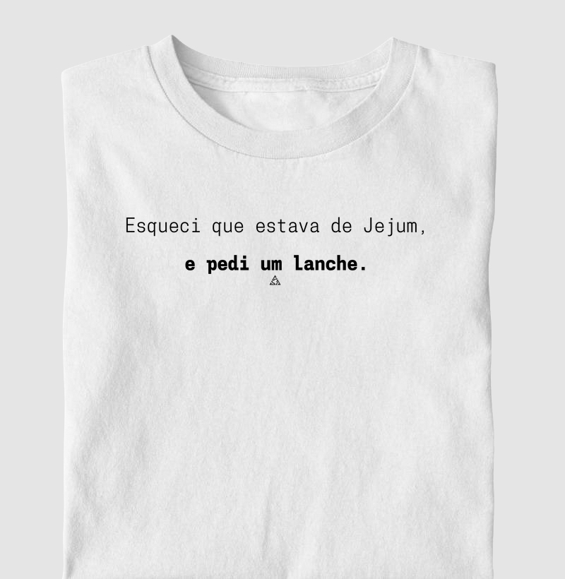CAMISETA "ESQUECI O JEJUM"