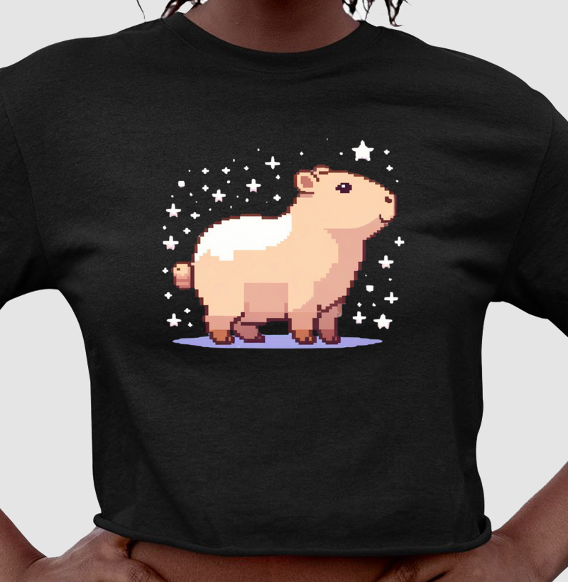 Cropped Capivara Pixel Art