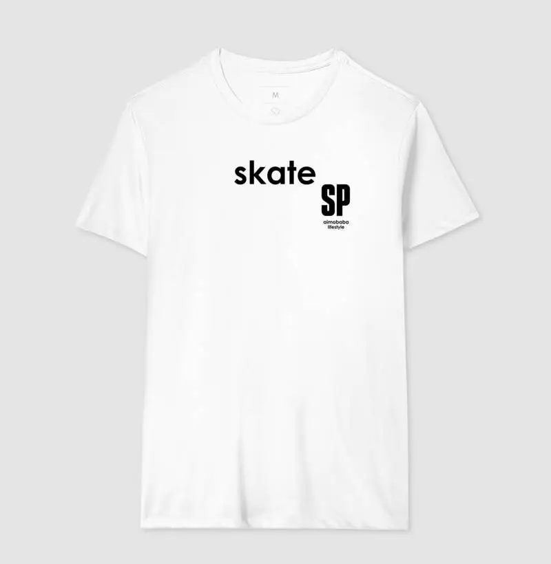 Camiseta Aimobaba Skate SP masculina branca