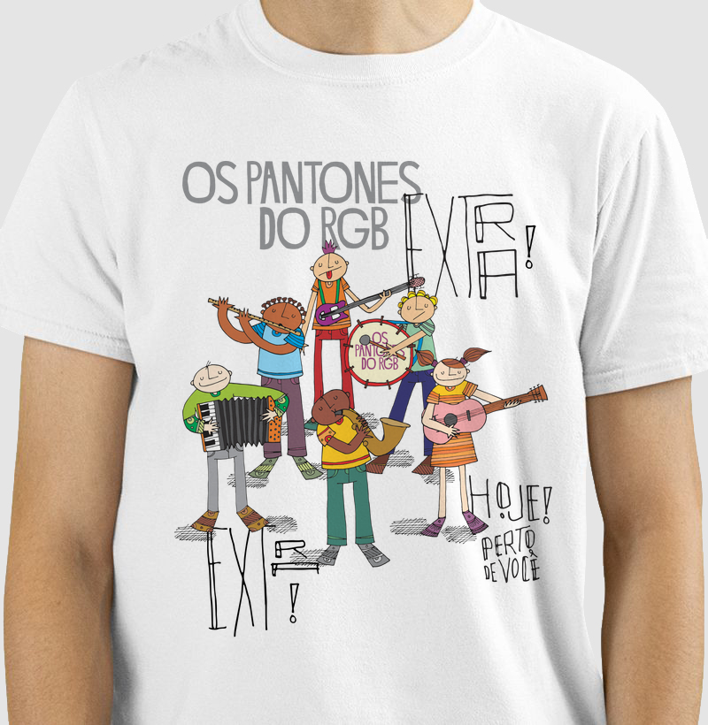 Camiseta Os Pantones do RGB
