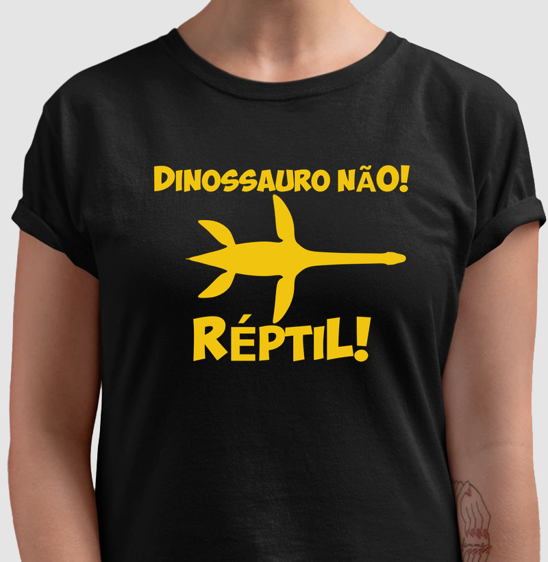 Camisa Algodão Estampada Dinossauro Não! Pleisiosaurus Premium