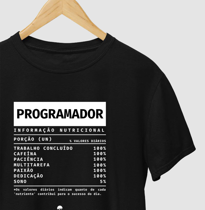 Camiseta Nutrição do Dev