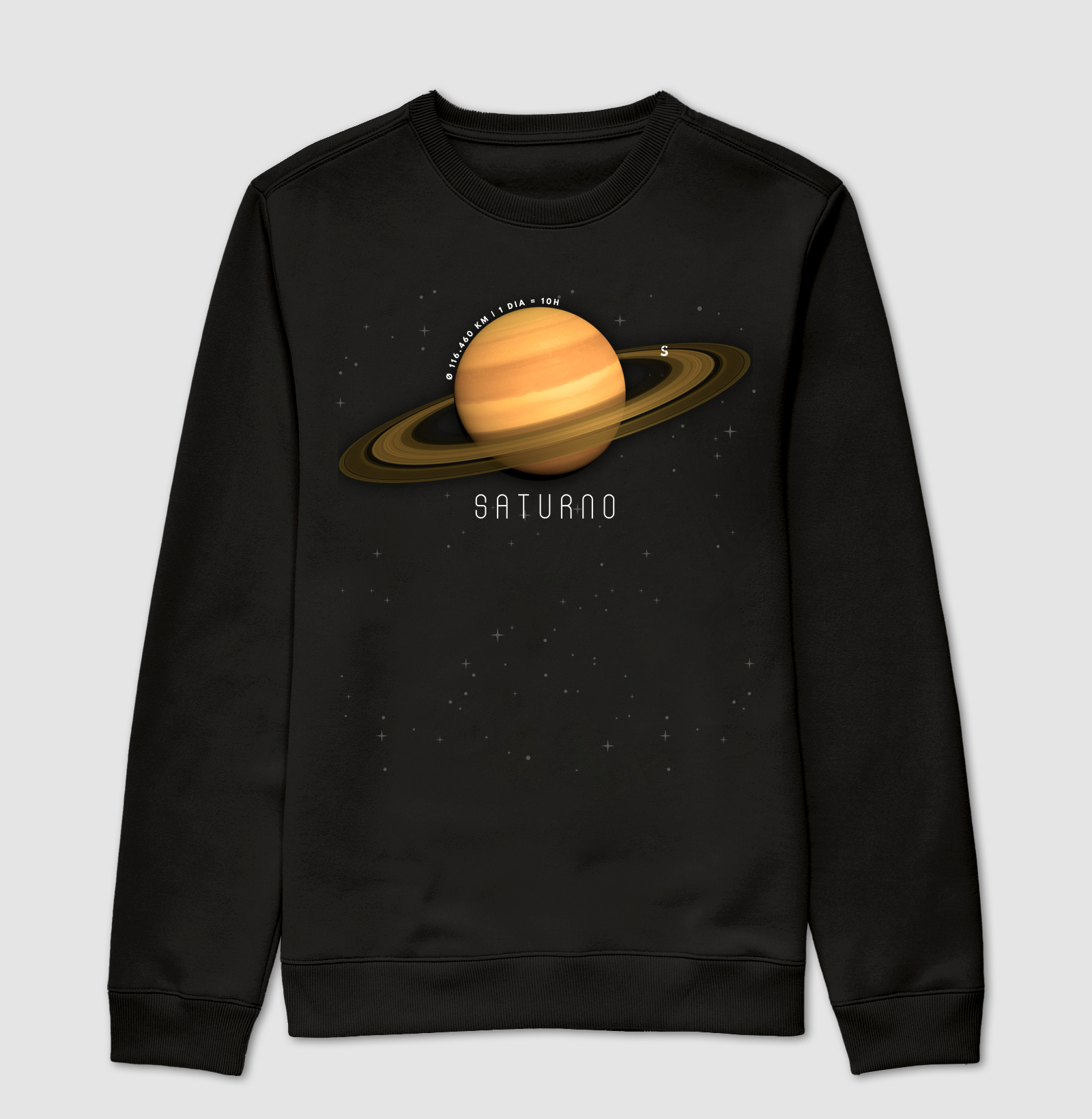 Saturno, o Senhor dos Anéis. Camiseta Supernova Estampada 