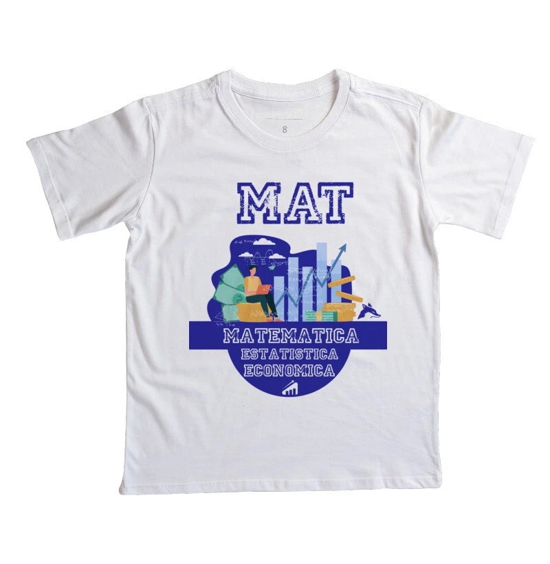 Camiseta Infantil Matemática Estatística Econômica 0122