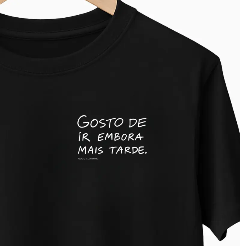 Gosto de ir embora mais tarde