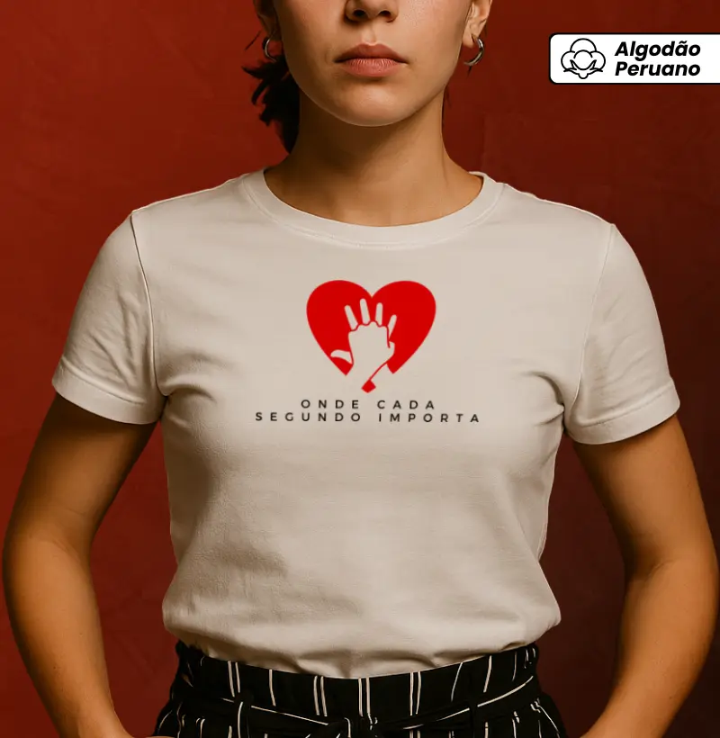 Camiseta Algodão Peruano – Onde Cada Segundo Importa