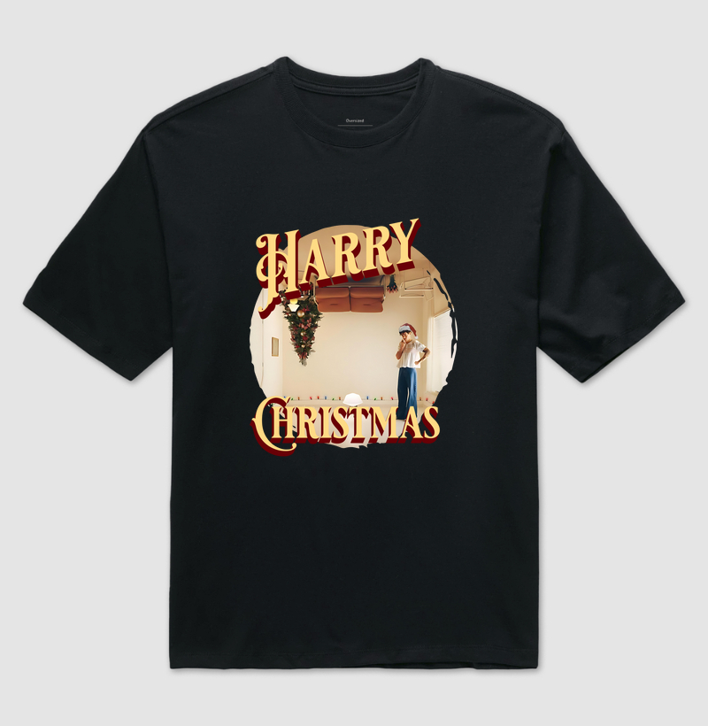 Camiseta Oversized Harry Christmas 