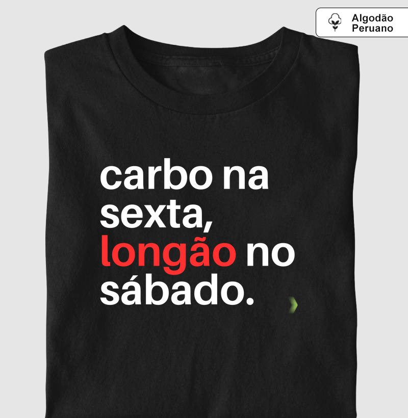 Carbo na sexta, longão no sábado
