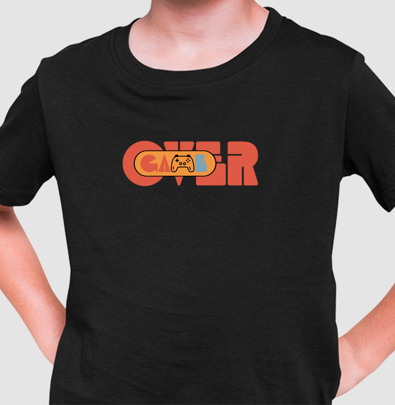 Camiseta Infantil “Game Over”