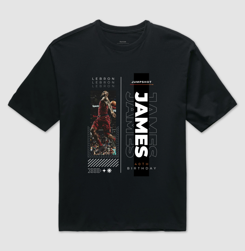 Camiseta Oversized JumpShot Lebron 40th birthday