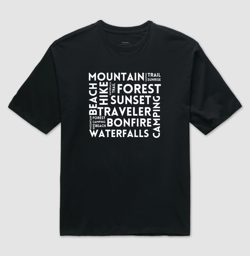 Mountain, hike and trail - tag cloud