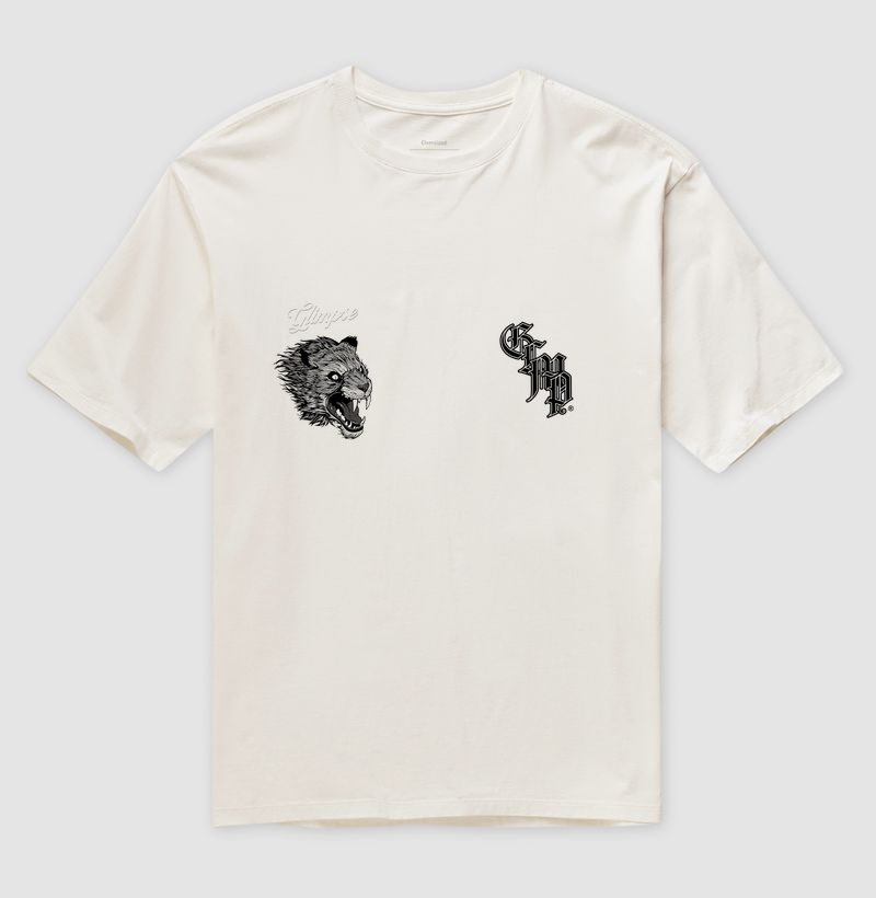 Camiseta Oversized Glimpse Tiger Off-White.