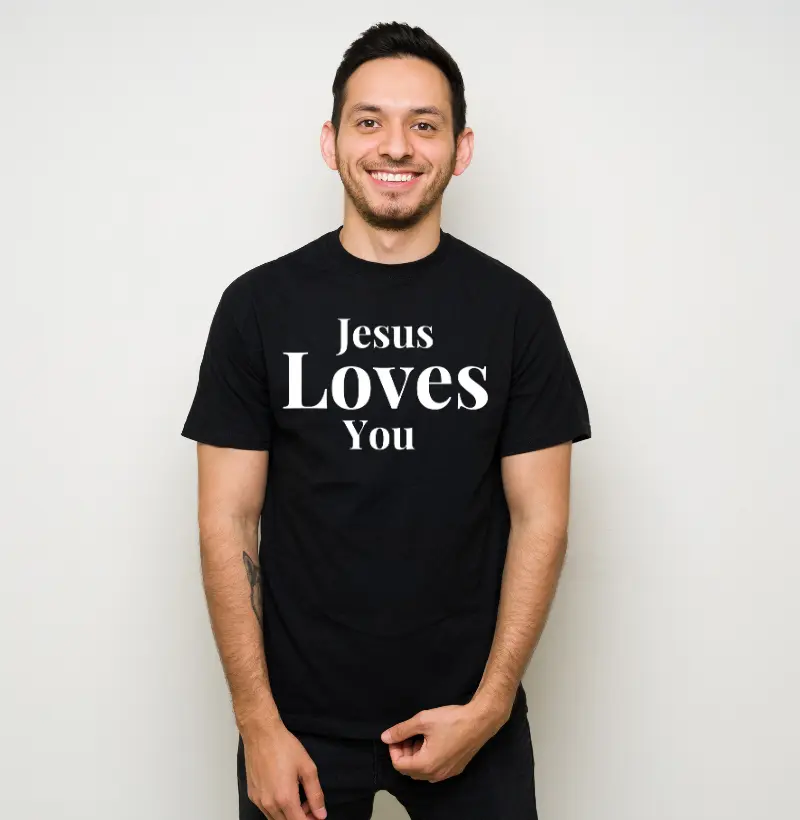 Camisa Preta Jesus Love You