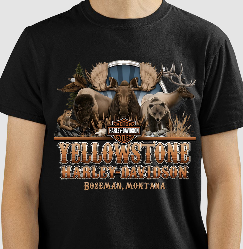 Camiseta Harley Yellowstone