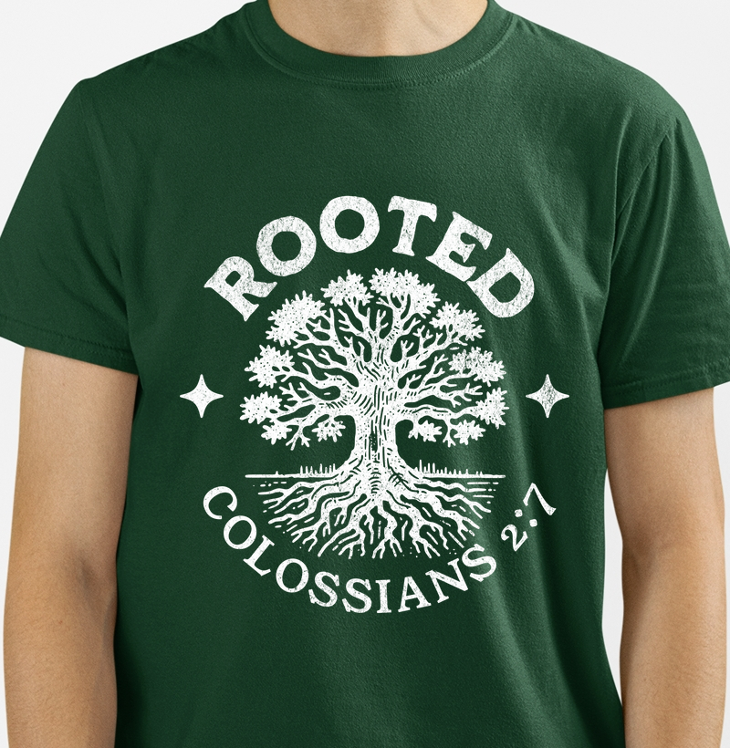 T-Shirt - Rooted (Colossians 2:7)