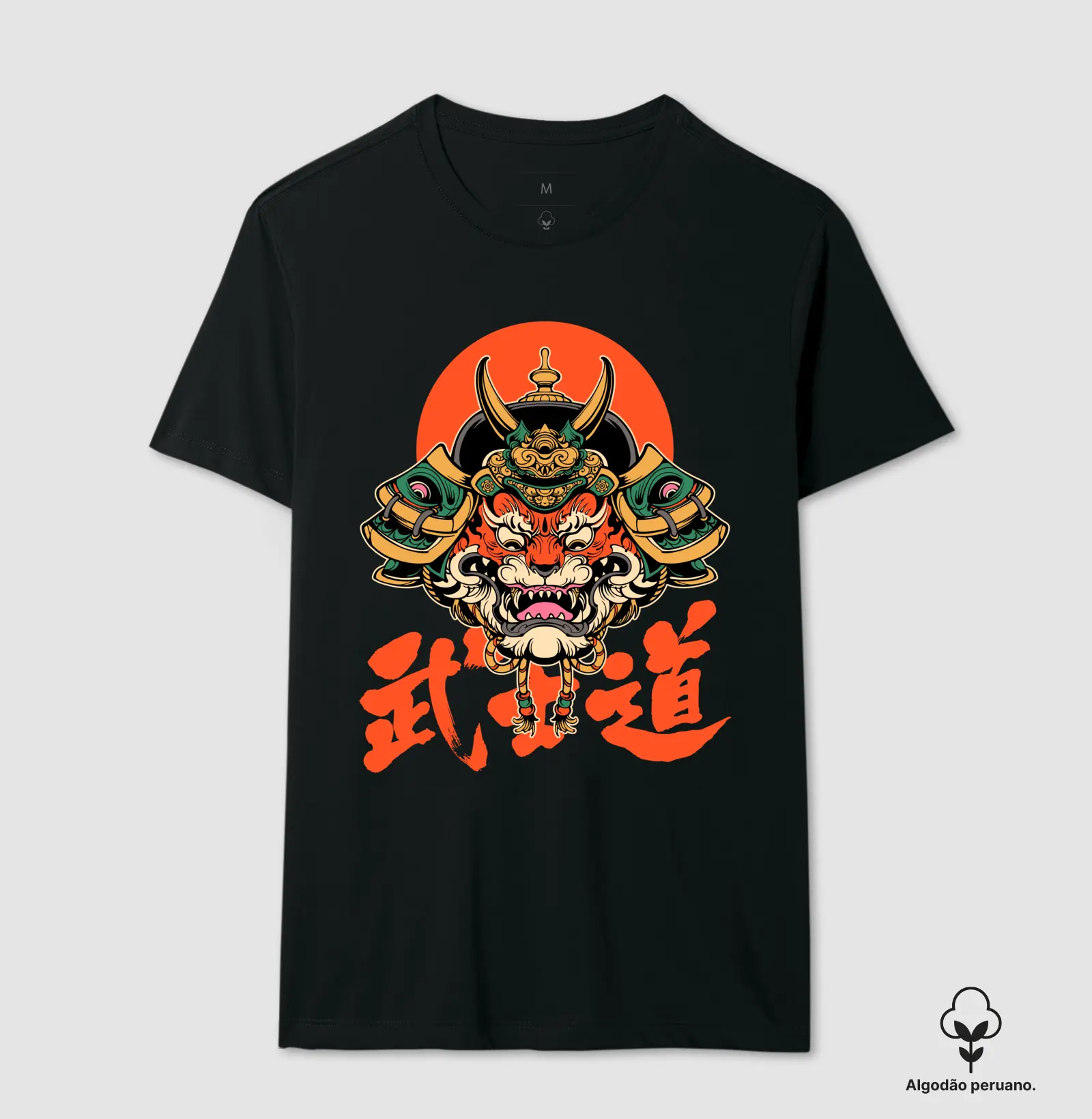 Samurai Tora Bushido ALGODÃO PERUANO