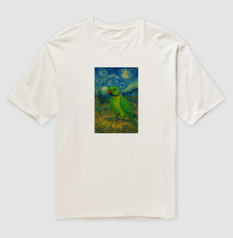 Camiseta Oversized - Ringneck de Van Gogh