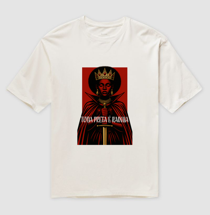 Camiseta Original Toda Preta é Rainha
