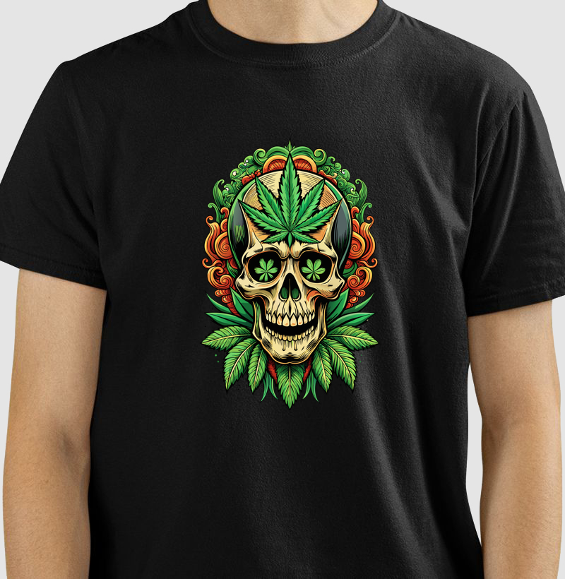 Camiseta Green Skull