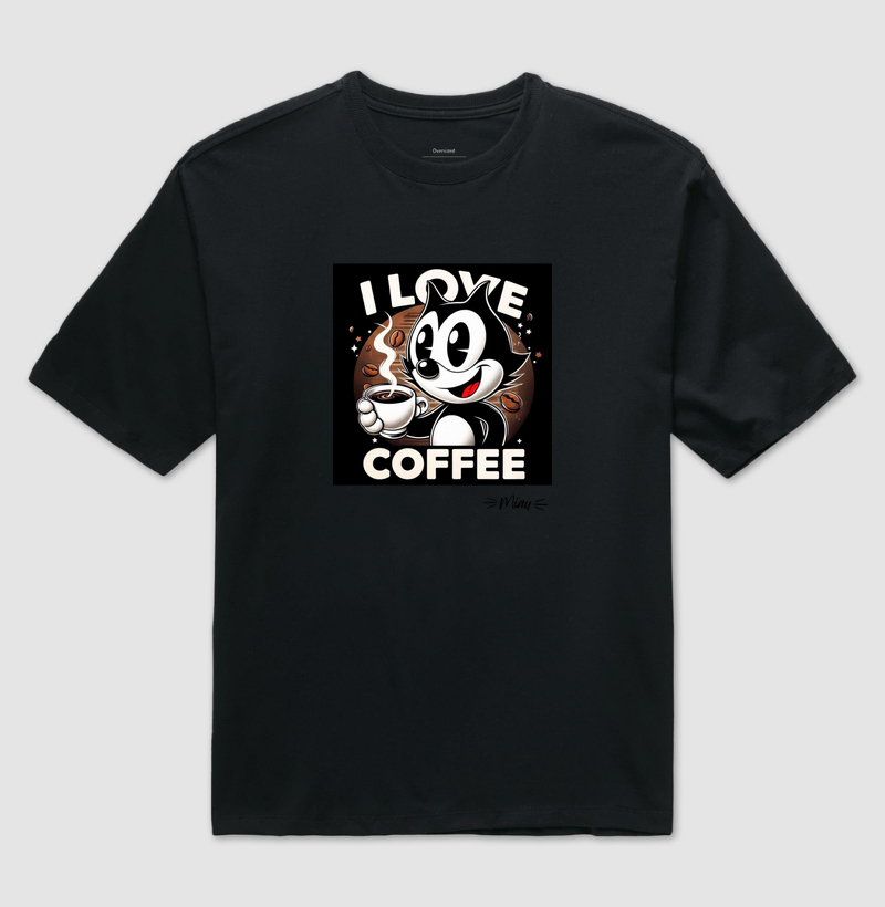 Camiseta Miau I Love Coffe