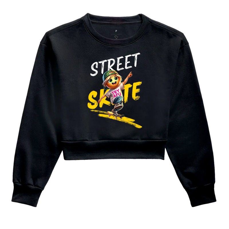 🔥 Cropped Moletom Try Afú Skate Street – Atitude e Conforto para o Rolê! 🔥