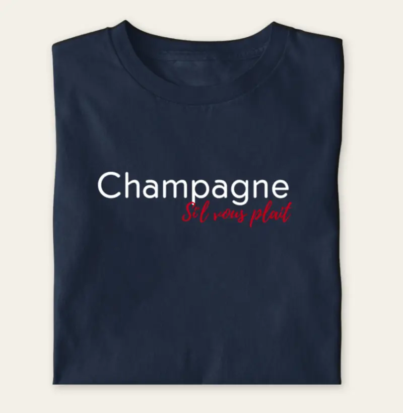 Camiseta Champagne Si´l Vous Plait