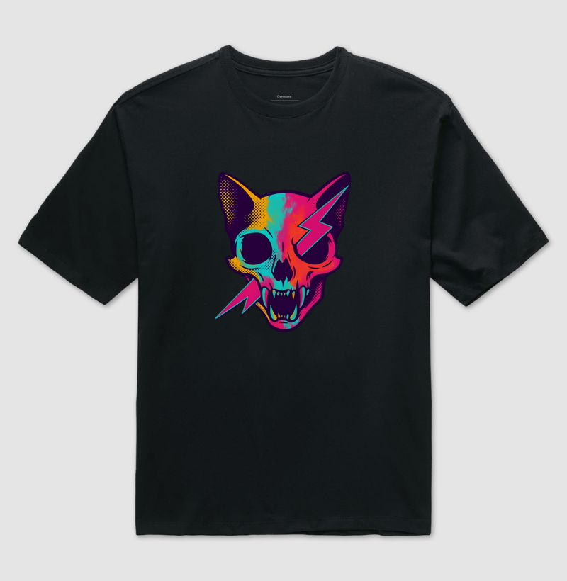 Camiseta Oversized RAINBOW SKULL