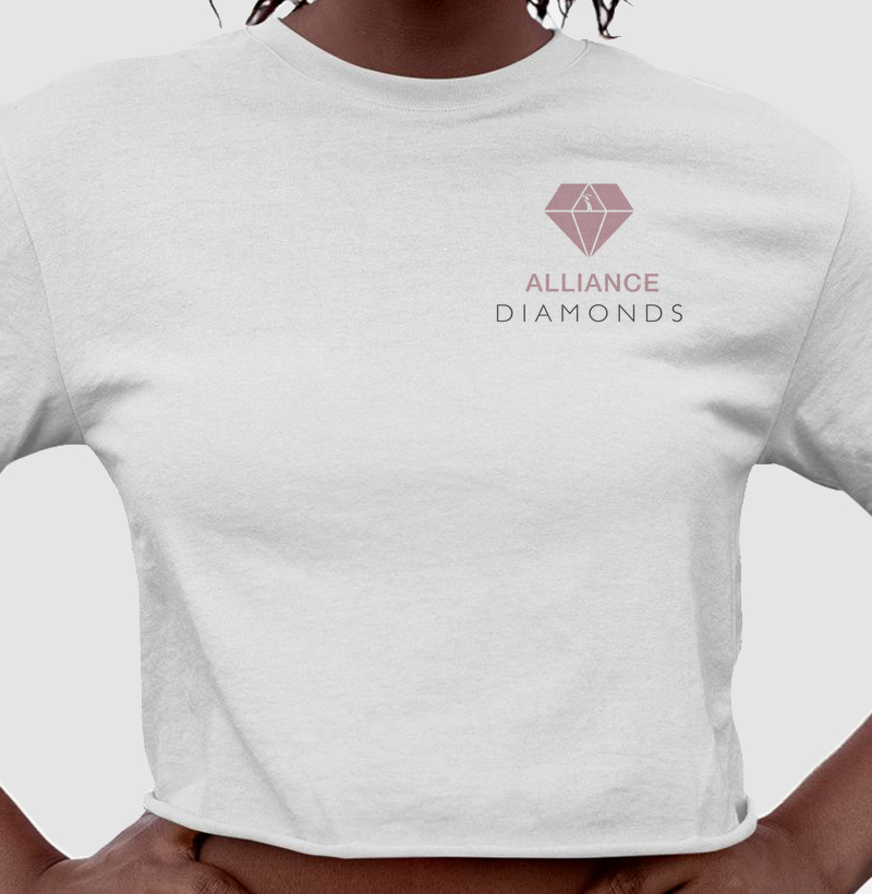 Cropped Alliance Diamonds - Logo pequeno I Rosa