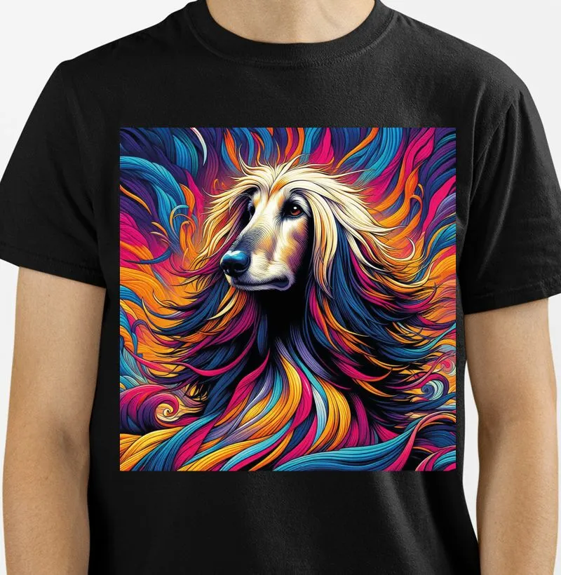 Camiseta raça Afghan Hound