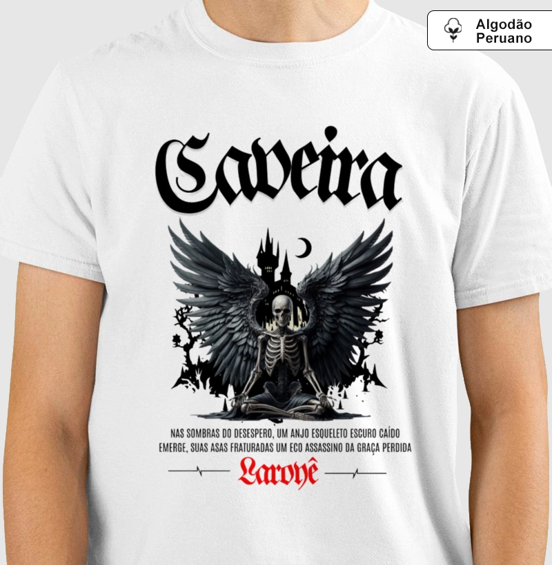 Camiseta Algodão Peruano - Premium - Caveira