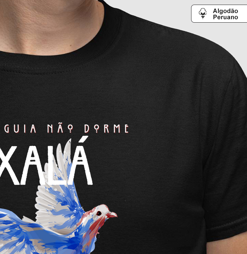 Estampa Oxalá Não Dorme Preto Masc.