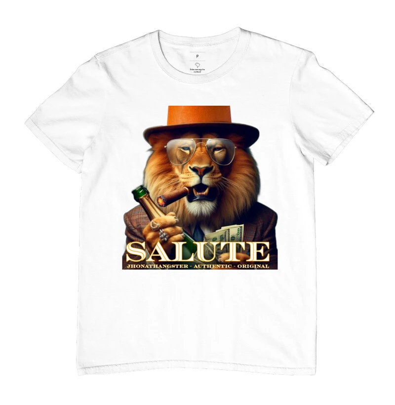 Camiseta Masculina Jhonathangster Lion Celebration