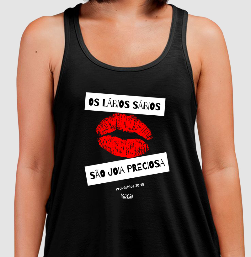 Camiseta Personalizada Lábios sábios são joia preciosa