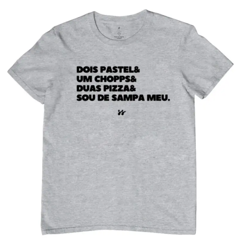 Camiseta T-shirt “Sou de Sampa meu”